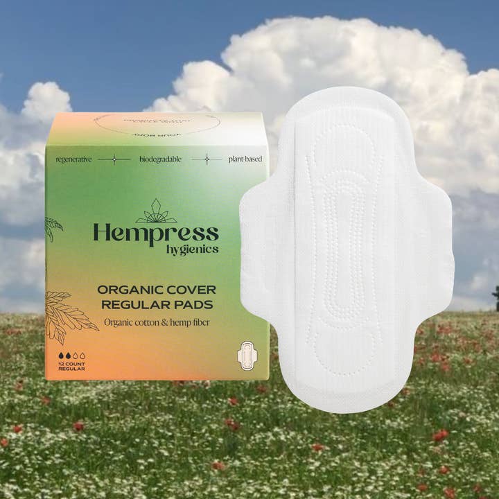 Organic Regular Pads for wholesale by Hempress Hygienics
