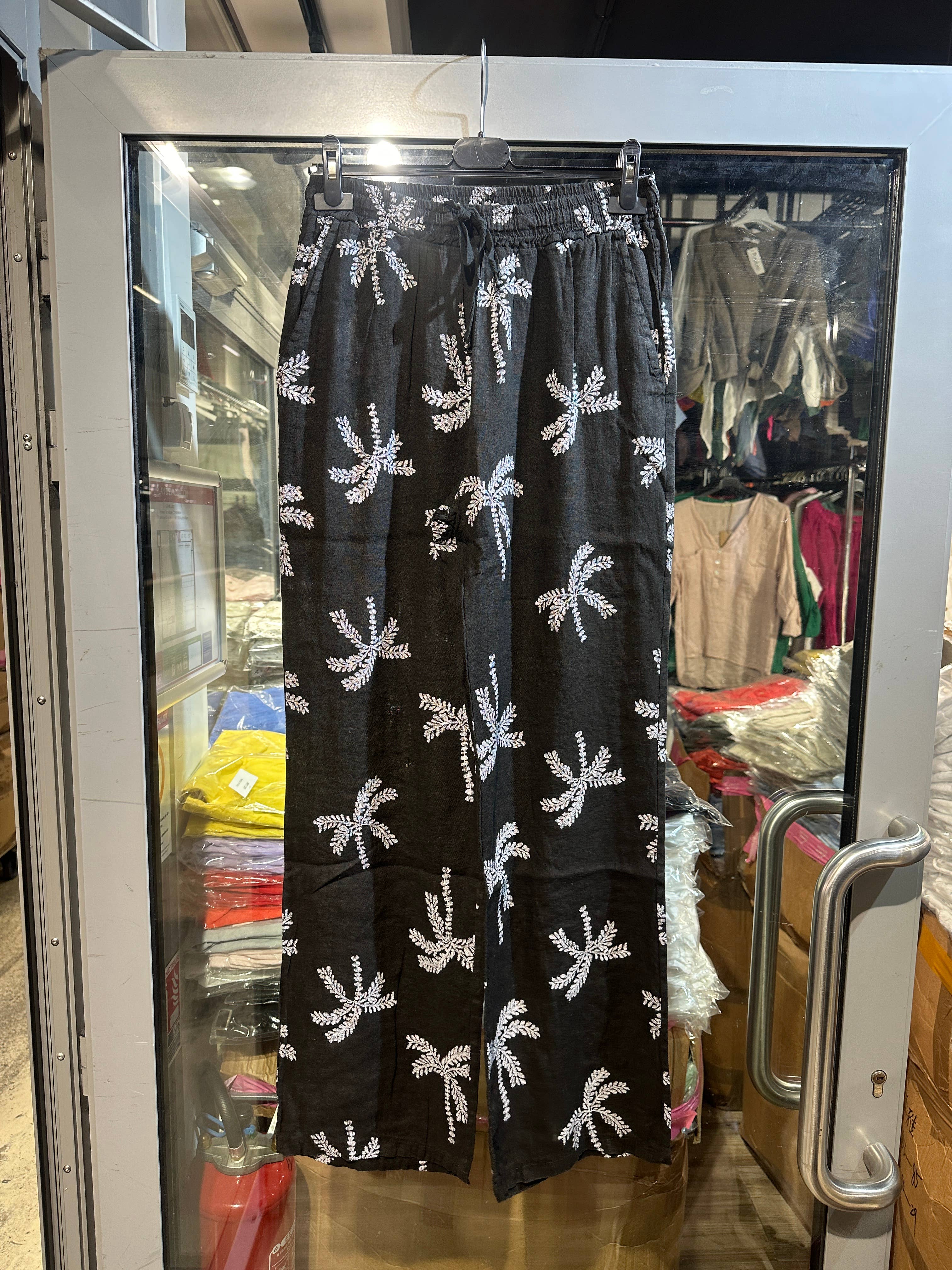 LÉA & LUC - Vente Pantalon – femme - Pantalons imprimé en 100% Lin REF.821821