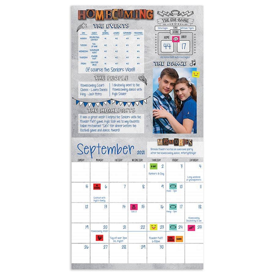 TF Publishing - Paper Goods - Vente Calendrier - Mur My Yearbook - Inclut des autocollants !7