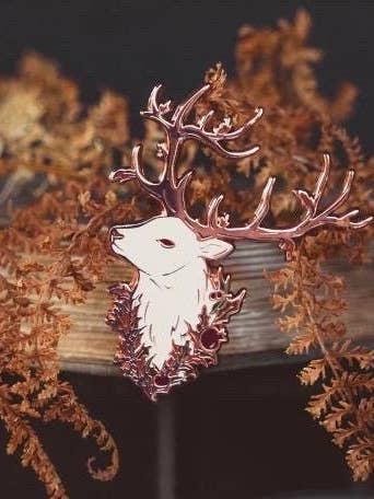 Mabon Stag - Enamel Pin for wholesale by The Pickety Witch