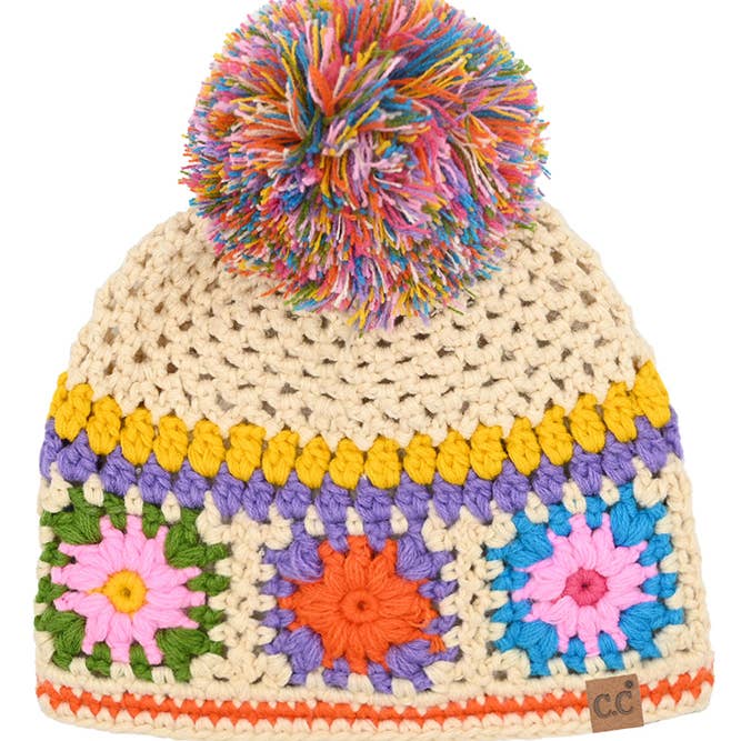 Hana - Wholesale Beanie - Women's - C.C Hand Made Crochet Pom Beanie Winter Hat