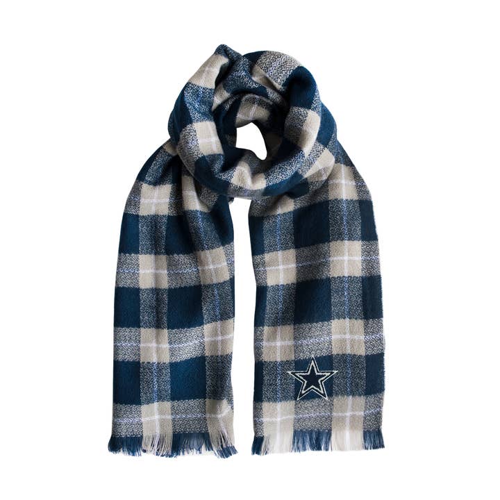 NFL Dallas Cowboys Plaid Blanket Scarf for wholesale by Little Earth Productions