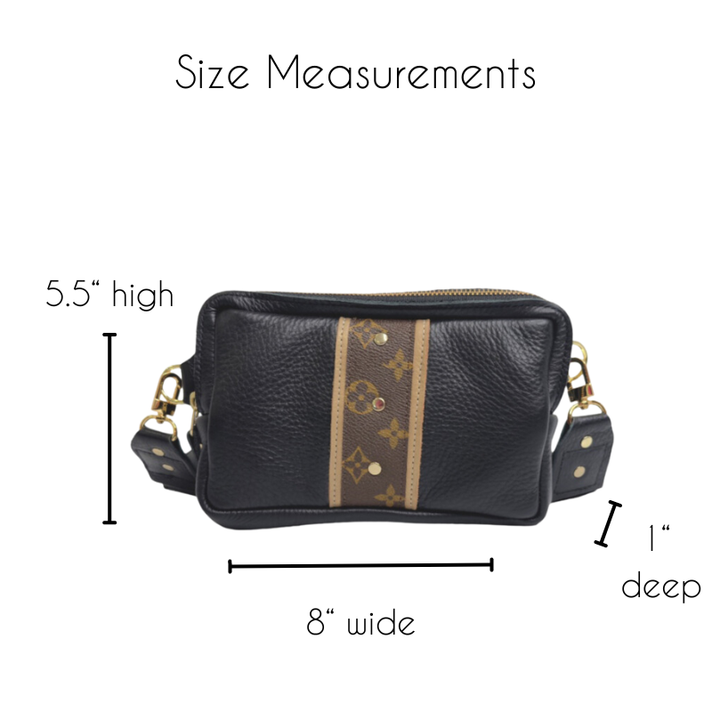 Beaudin - Wholesale Belt Bag - Women's - Bella Belt Bag In Black Leather | Upcycled LV5