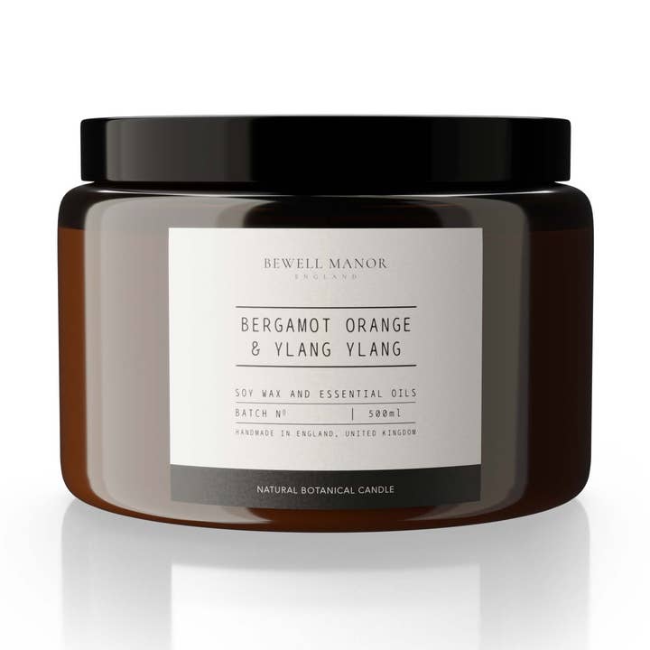 Bergamotte-Orange & Ylang-Ylang-Kerze (500 ml) für den Großhandel von Bewell Manor