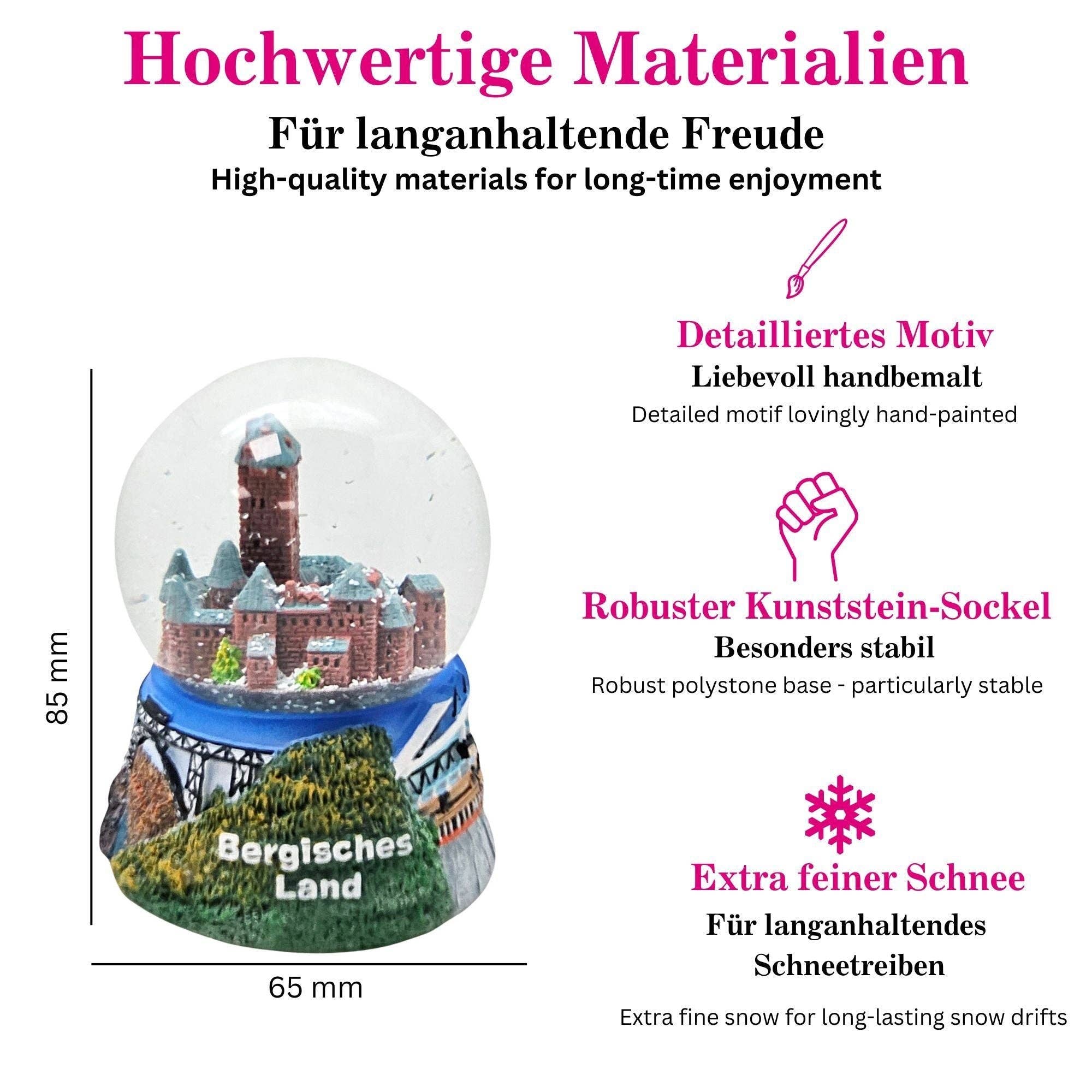 Schneekugelhaus - Wholesale Snow Globe - Souvenir snow globe Bergisches Land with Schloss Burg2