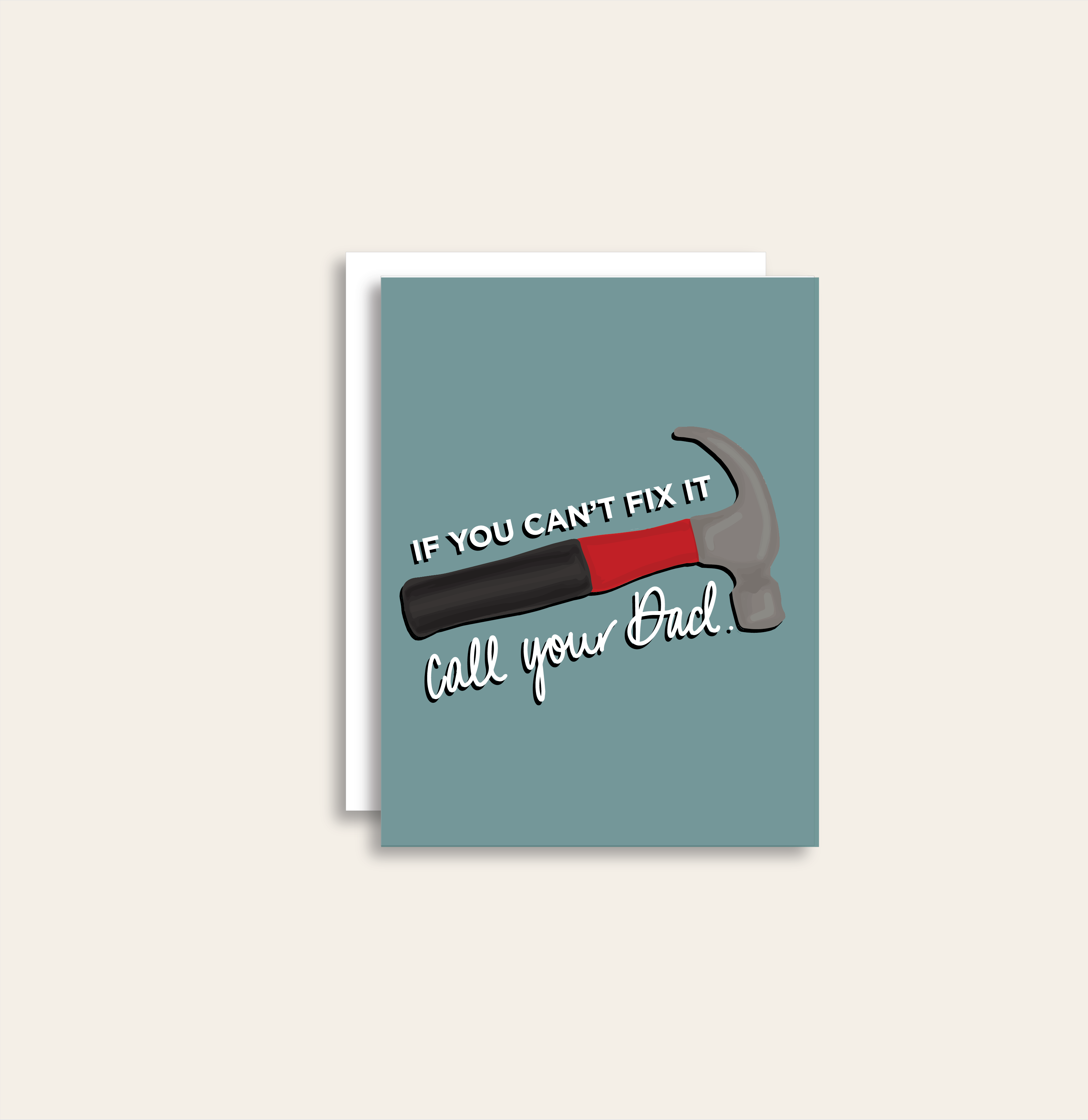 Birdie Mae Designs - Vente Carte pour la fête des Pères - Si vous ne pouvez pas le réparer, appelez votre père, carte de vœux pour la fête des pères2