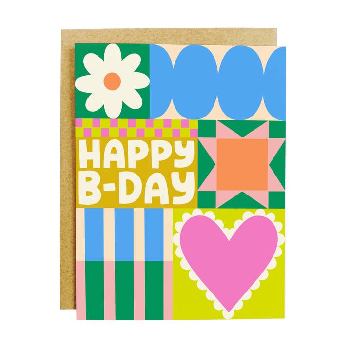 Quilted Birthday Greeting Card for wholesale by KANDS.CO