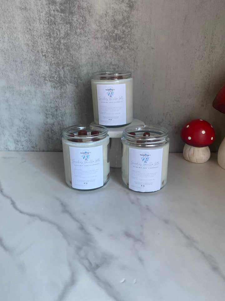 Snickers Latte Coffee Soy Candle for wholesale by Wild Child Studio Co