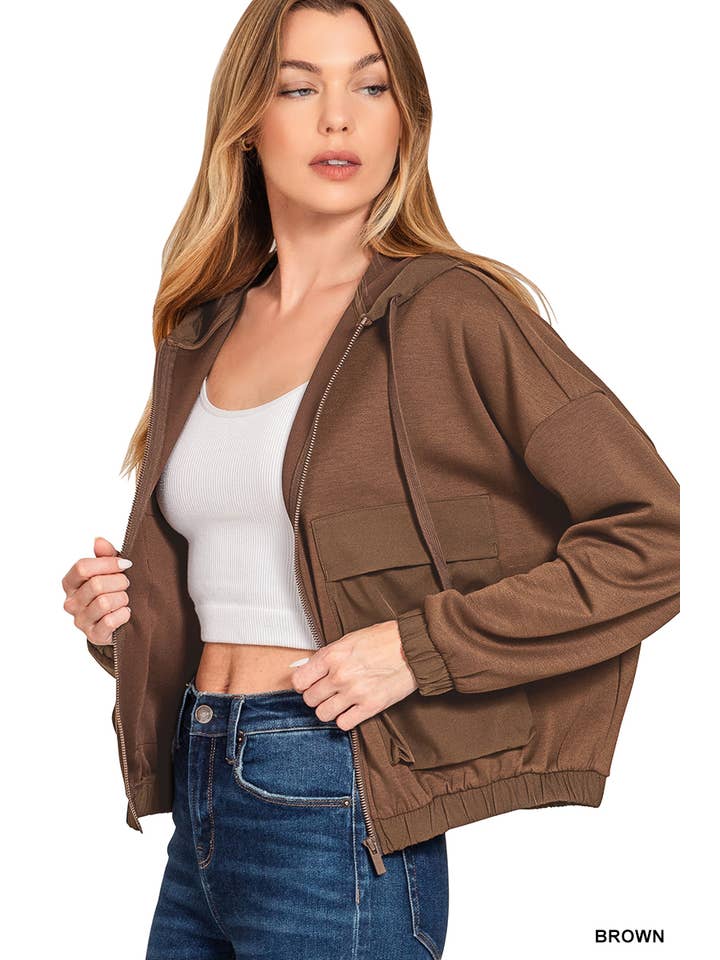 42POPS - Wholesale Jacket – Women's - 1024 Soft Scuba Full Zip Hoodie Jacket SI-289721