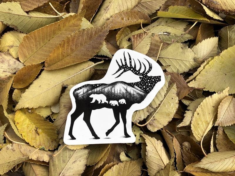 Sticker Art - Wholesale Sticker - The Elk Outdoor Animal Sticker1
