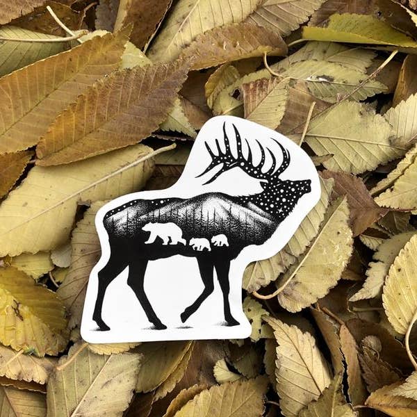 Sticker Art - Wholesale Sticker - The Elk Outdoor Animal Sticker1
