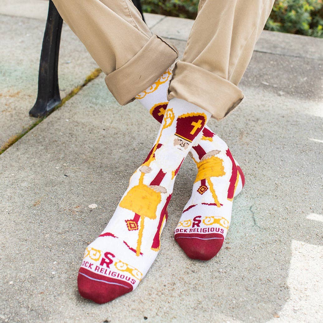 Sock Religious – Engroshandel Strømper - Unisex – St. Nicholas voksenstrømper1