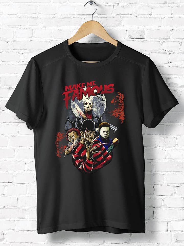 Horror Squad Killer Shirt, Make Me Famous Halloween Shirt for wholesale by iBuyCanvas