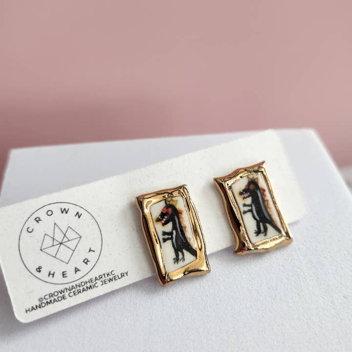 Crown & Heart – wholesale Stud/post earrings – Mini masterpiece studs4