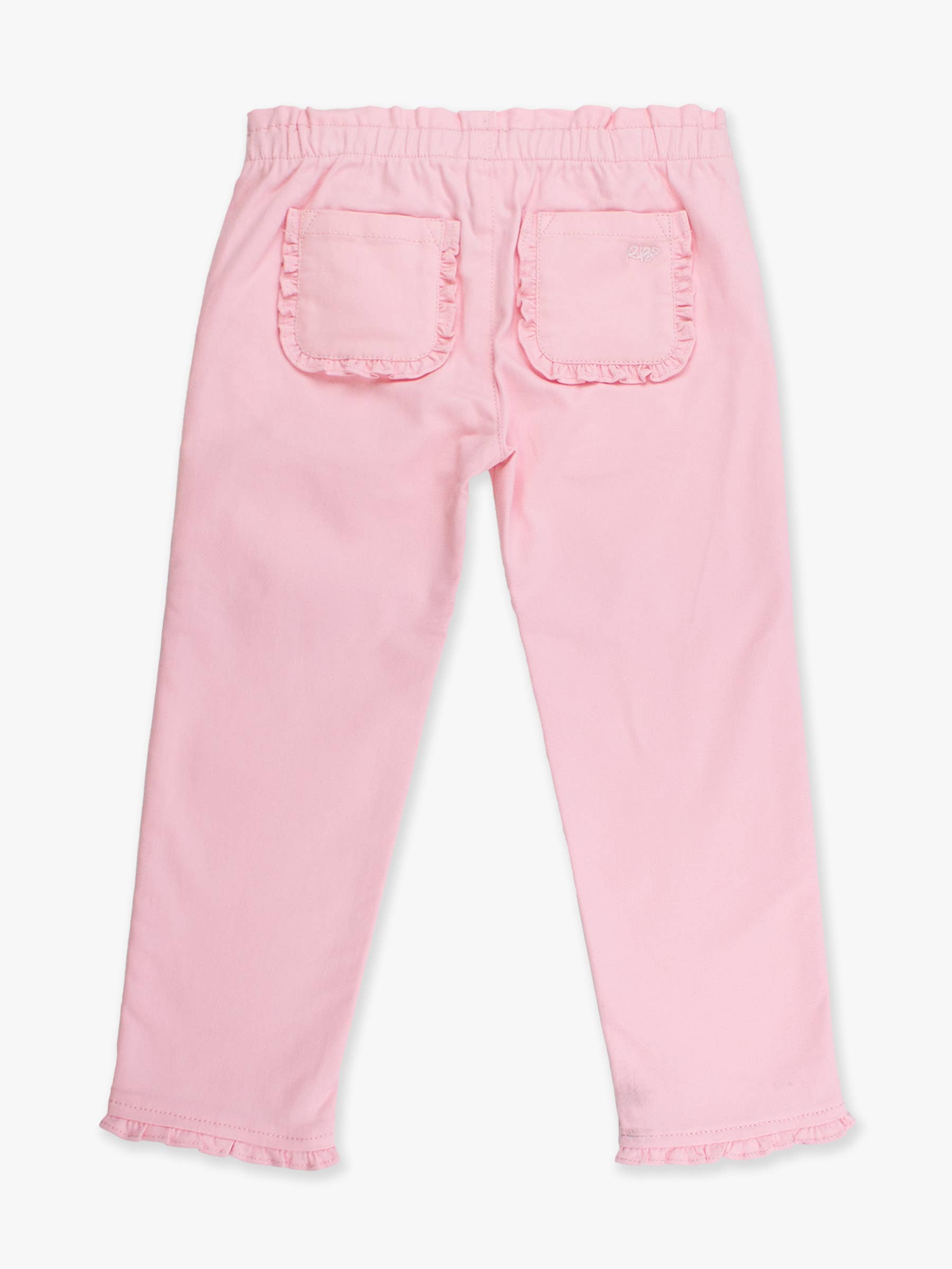 Girls Pink Ruffle Straight Jeans for wholesale on Faire2