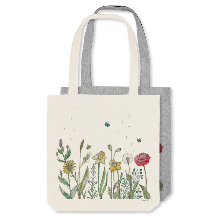 Jute bag — flower meadow for wholesale by LIGARTI