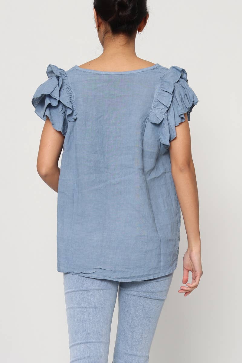 LÉA & LUC - Wholesale Blouse - Women's - 100% Linen Blouse REF. 1201914