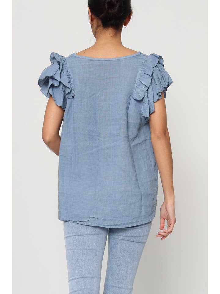 LÉA & LUC - Wholesale Blouse - Women's - 100% Linen Blouse REF. 1201914
