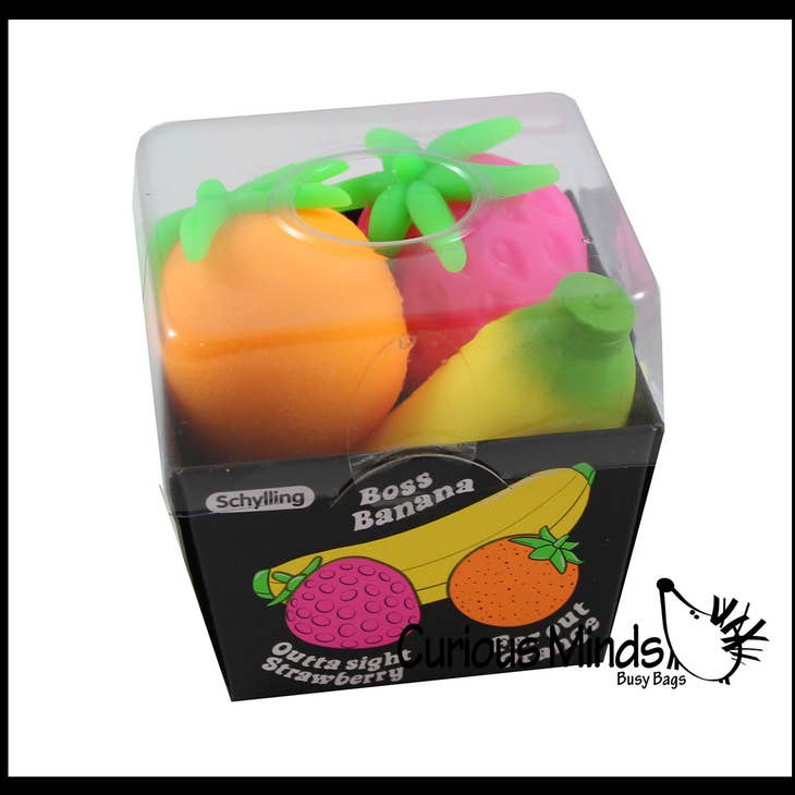 Wholesale 1 BOX Nee Doh Fruit Basket Soft Fluff Filled Squeeze
