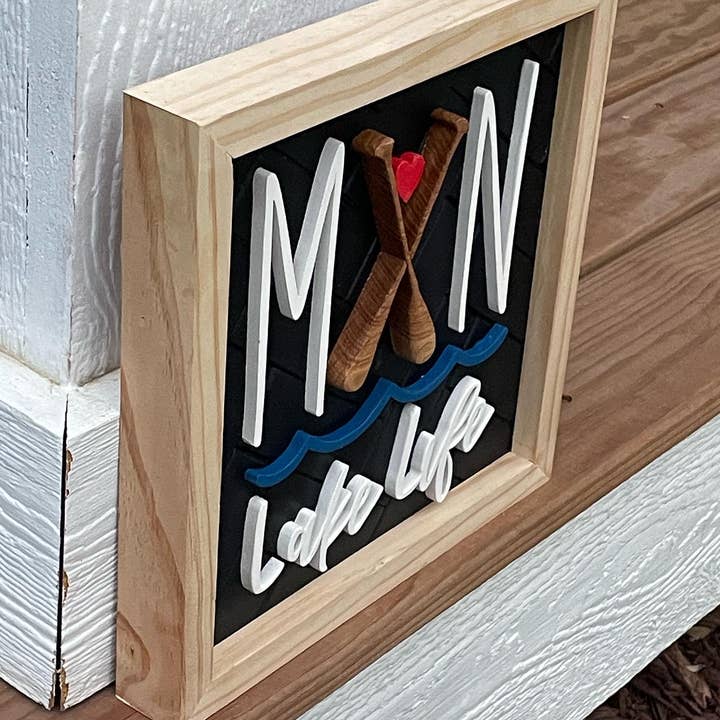 Umbrella Custom Woodworking - Wholesale Sign - MN Lake Life Wooden Sign