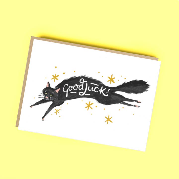 Jade Fisher - Vente Cartes de bonne chance - Carte de bonne chance Witches Black Cat1