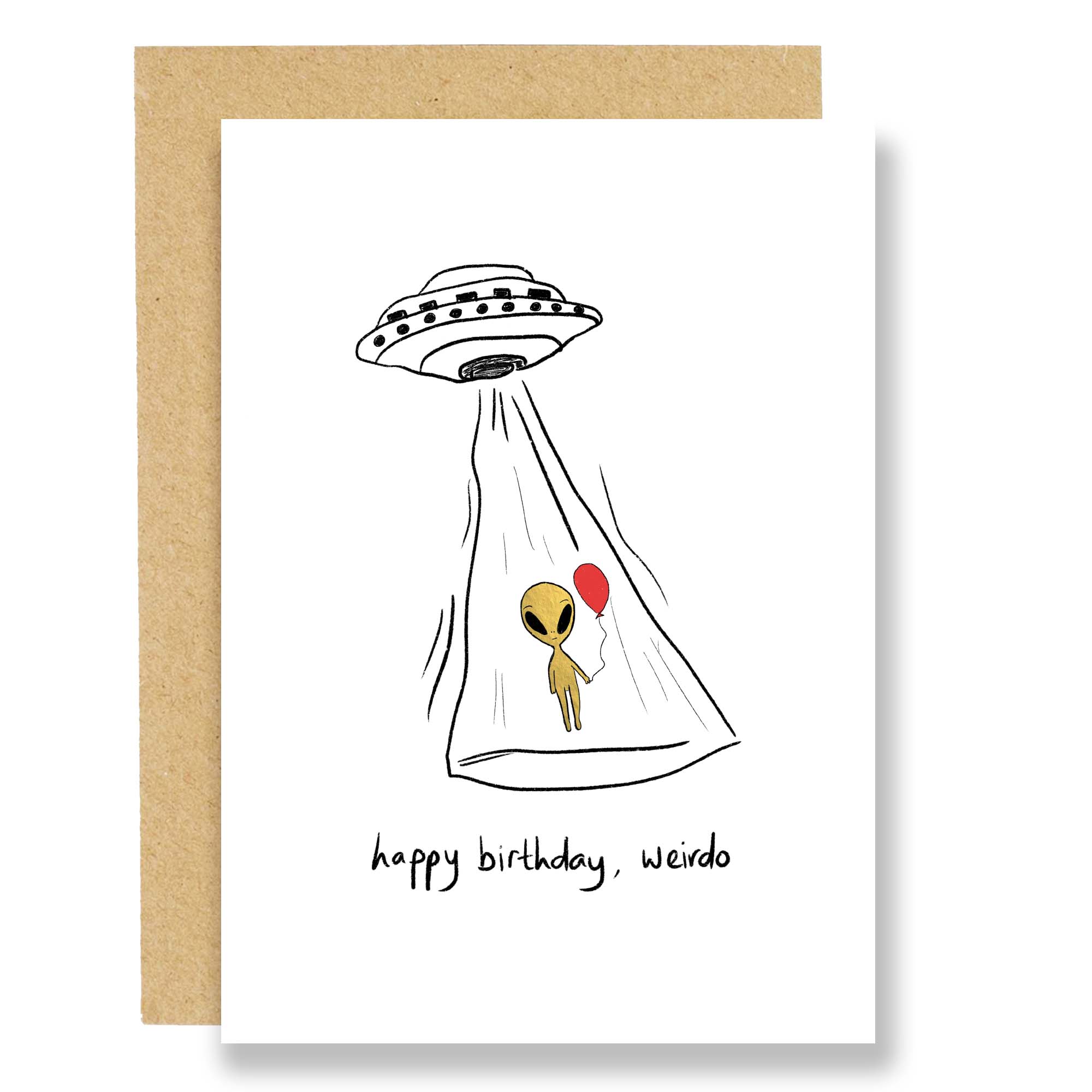 Wholesale Happy birthday weirdo - gold foil for your store - Faire