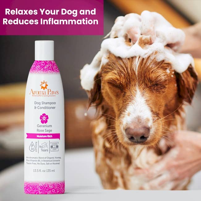 Aroma Paws – wholesale Pet shampoo – Dog – 13.5 Oz. Shampoo Geranium Sage4