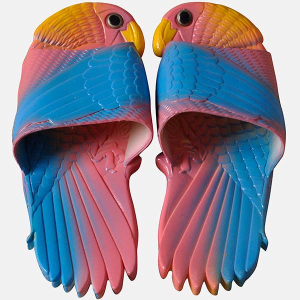 Blue Pink Flip Flops – (Parrot) - Beach, Summer, Novelty Gifts for wholesale on Faire1