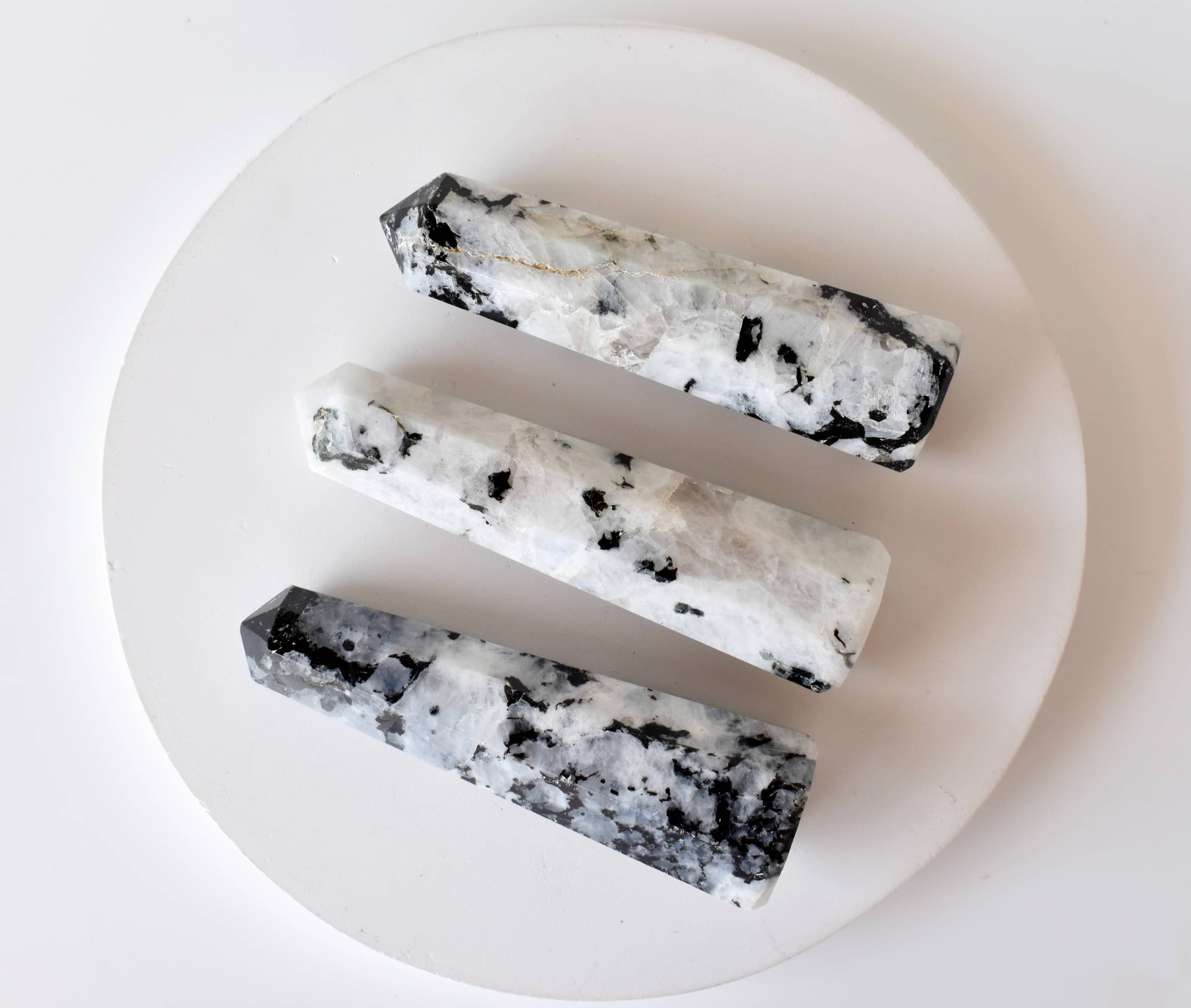 Soothing Crystals - Wholesale Spiritual stone/crystal - Obelisk | Rainbow Moonstone | Crystal Tower | Crystal Point5