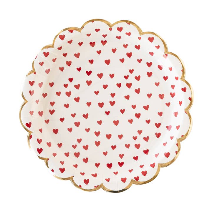 PLPL189 - Tiny Red Hearts Paper Plate for wholesale by My Mind’s Eye