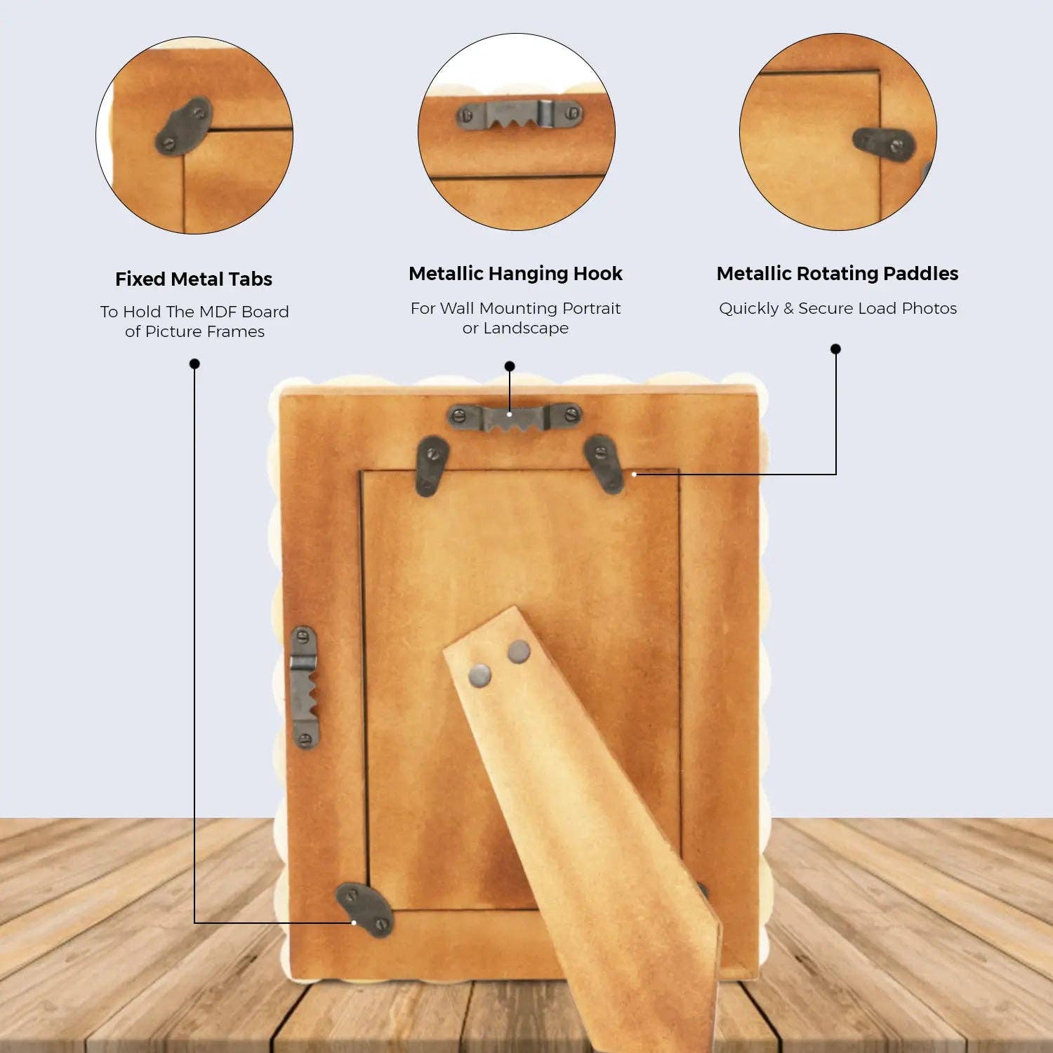 Handicrafts Home – wholesale Bildram – Beninspirerade fotoramar med snäckmönster och beninlägg 4x64