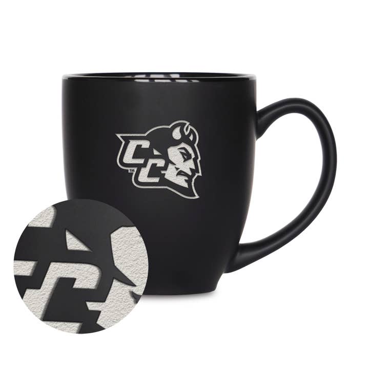 Mug en céramique noire 15oz NCAA Central Connecti Blue Devils pour la vente par Rico Industries