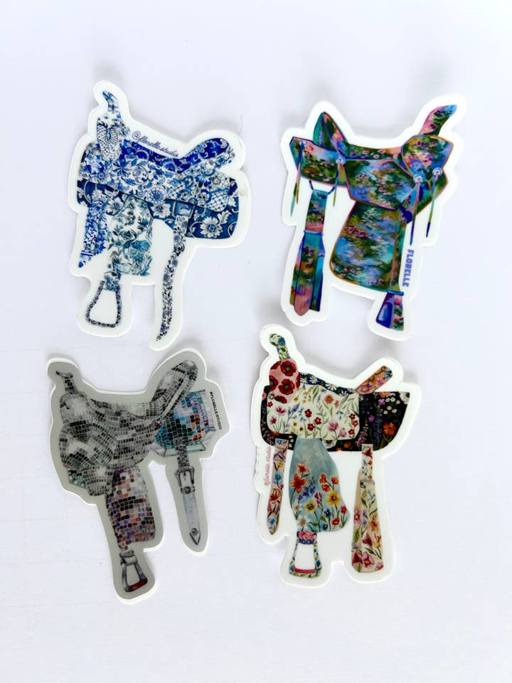 Multi-Saddle Sticker Pack for wholesale by Watercolor Western