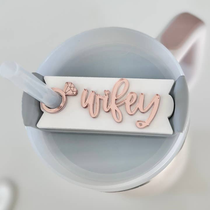 Palmy Pineapple - Wholesale Drink Topper - Stanley Cup Wifey Topper for Brides and Engaged Quencher 2.01