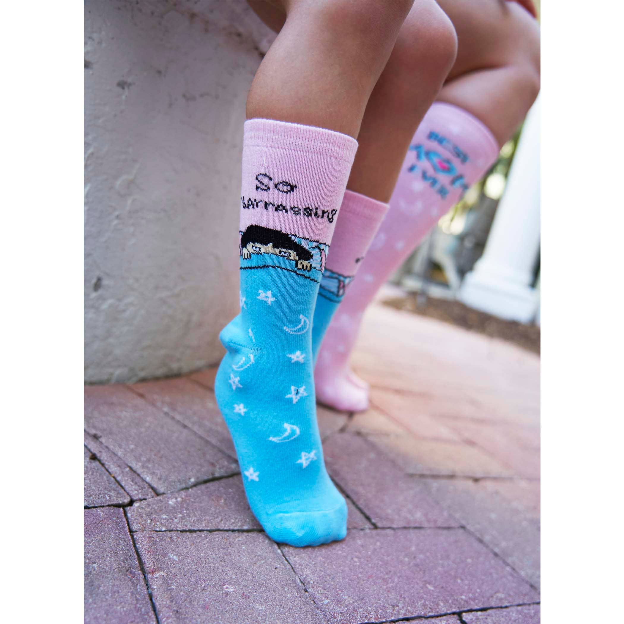 Boogie Toes - Wholesale Mommy & Me Sets - 2-pair Sidekicks Mommy & Me Best Mom / Embarrassing Socks Se2