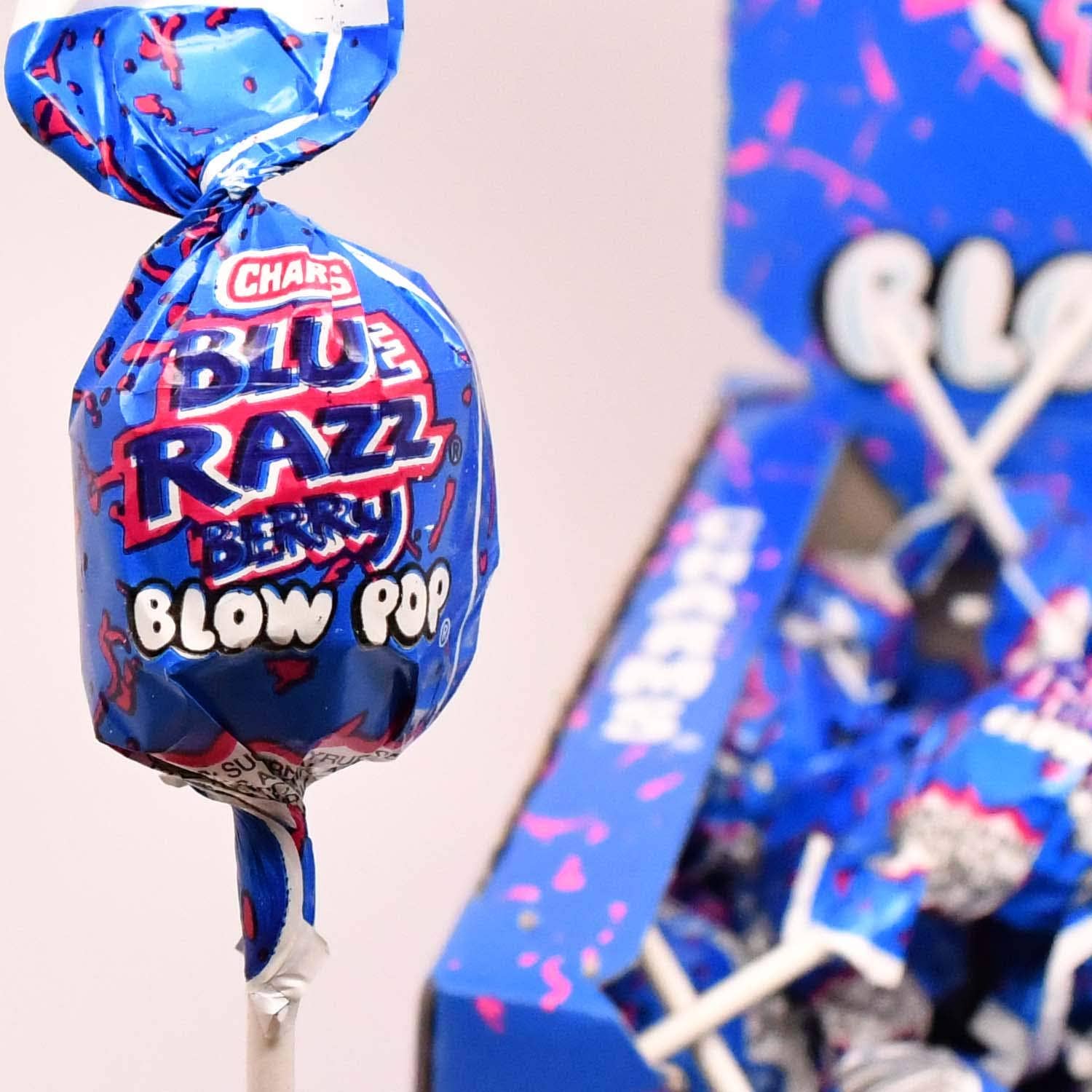 Sugar Bear Candy - Vendita all'ingrosso Lecca lecca - Charms Blow Pops Blue Raspberry 48 ct.2