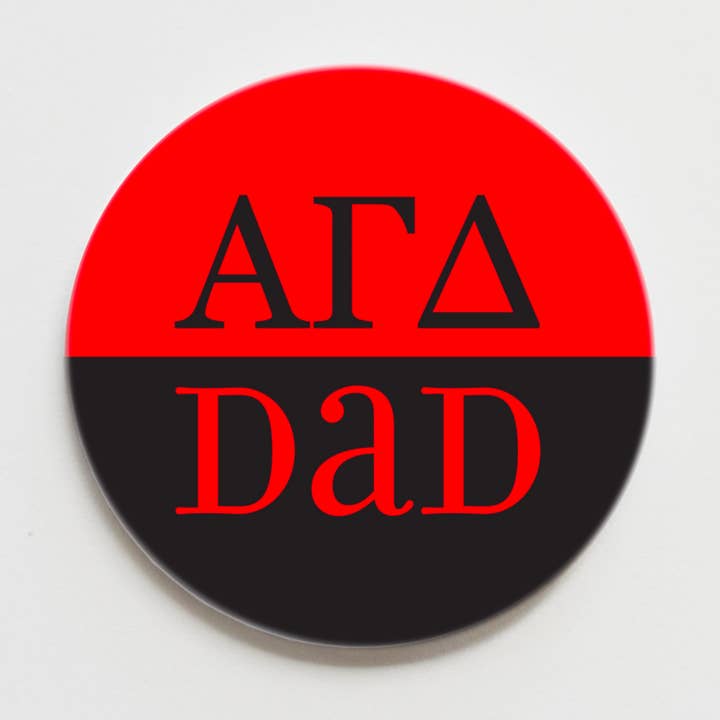 Alpha Gamma Delta Dad Gameday Button - 2.25 inch for wholesale by Good Vibez Collegiate