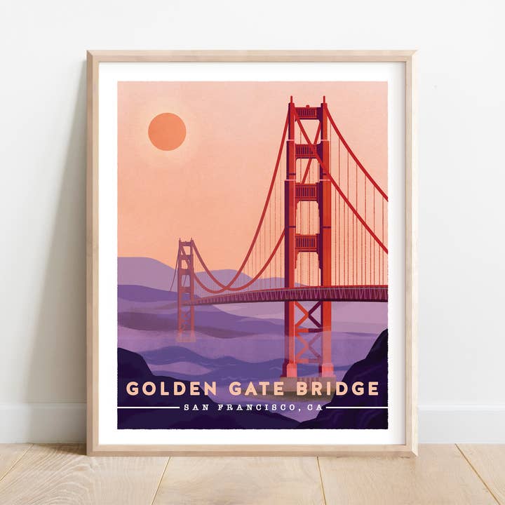 Katie Melrose Made - Wholesale Art Print - Golden Gate Bridge Travel Print 3
