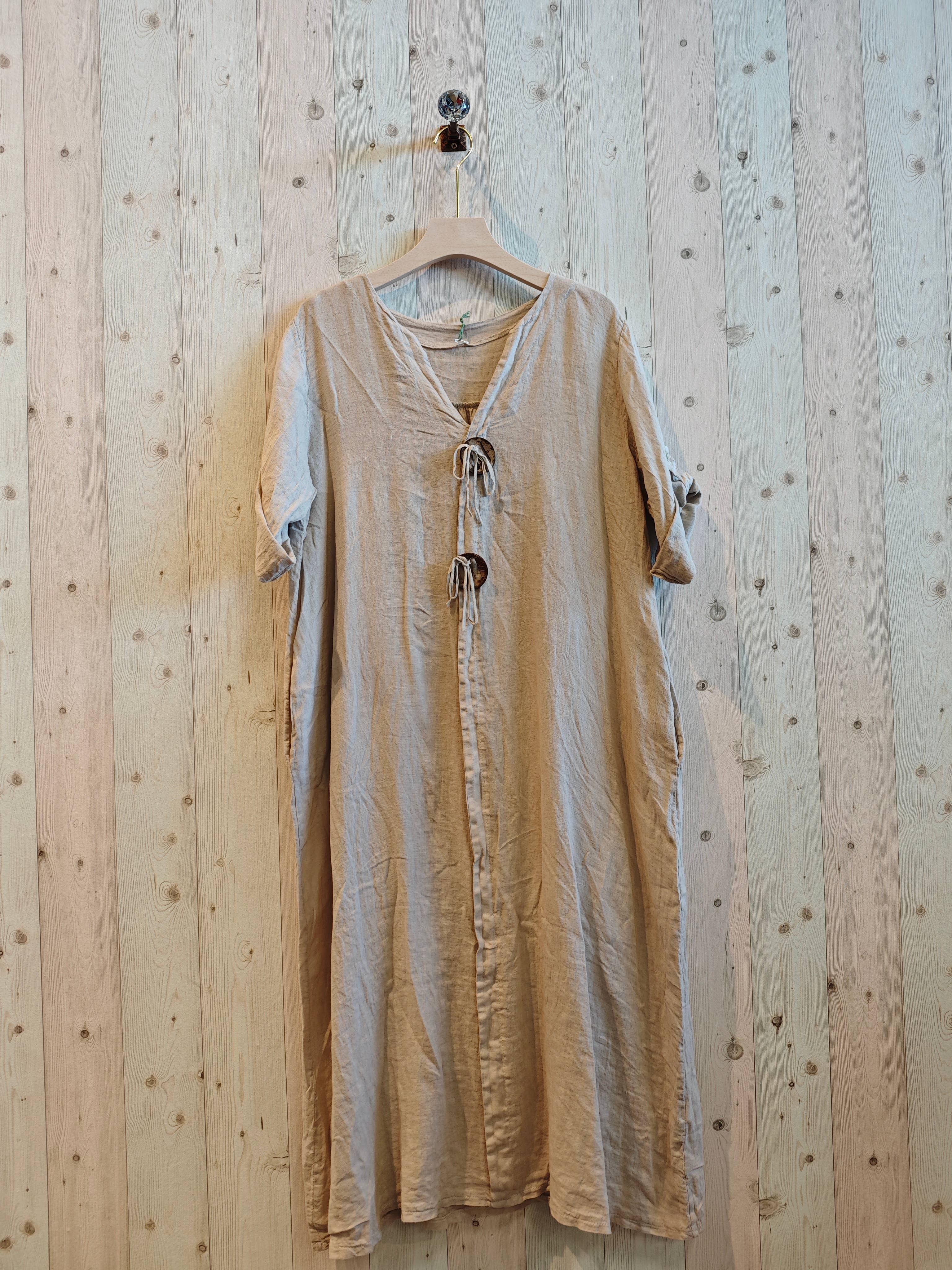 Linen & More – wholesale Klänning - Dam – REF 16325 LÅNG TVÅRINGSKLÄNNING 100% LINNE13