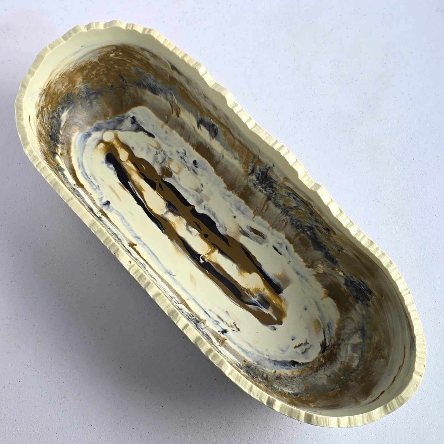 Gibb & Daan - Wholesale Serve Bowl - Large Resin Trough - Entryway Catchall - Decorative Bowl20