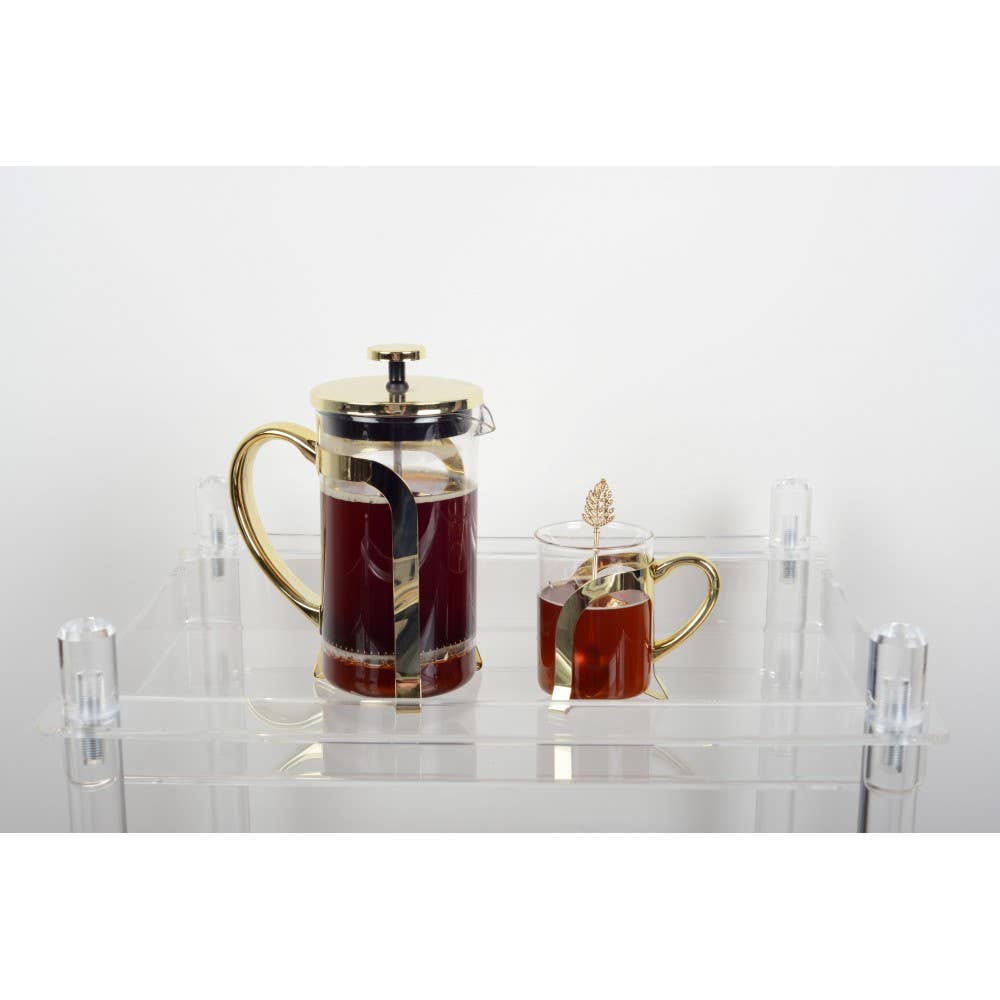 AULICA - Wholesale Table Spoon (Cutlery) - Gold leaf teaspoons - set of 61