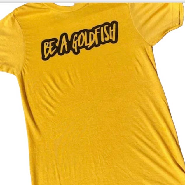 be a goldfish yellow tee shirt ted lasso XS-3X for wholesale by Pop Culture Craze