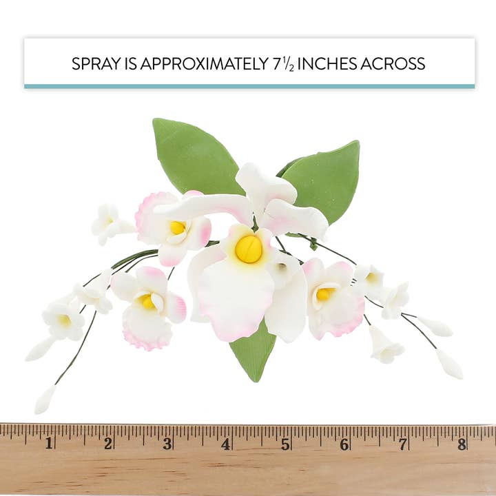 Global Sugar Art - Wholesale Artificial Flowers - Orchid Sugar Cake Flower Sprays, Pink Cymbidium Orchid Spray, by Global Sugar Art5