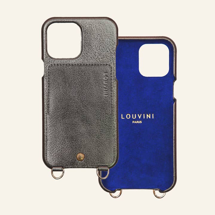 ETUI LOU ANTHRACITE MÉTALLISÉ pour la vente par Louvini Paris