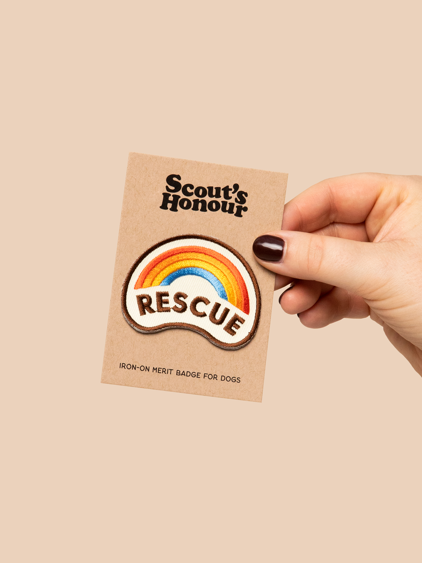 Scout's Honour Pty Ltd - Wholesale Pet Bandana - Dog - Rescue iron-on patch for dogs and cats1