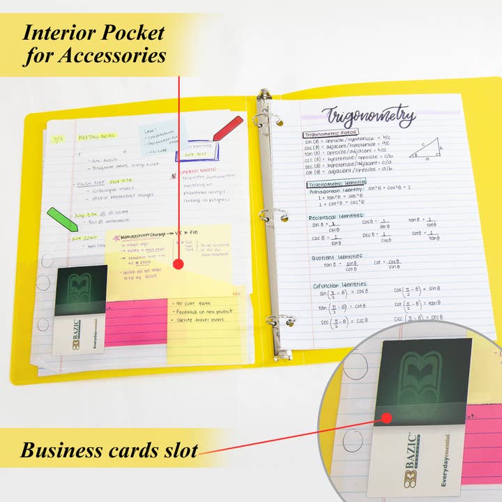BAZIC Products - Wholesale Binder - 1" Swirl Poly 3-Ring Binder w/ Pocket4