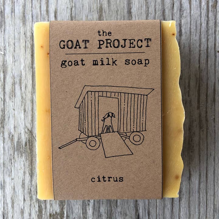 citrus goat milk bar soap for wholesale by the GOAT PROJECT