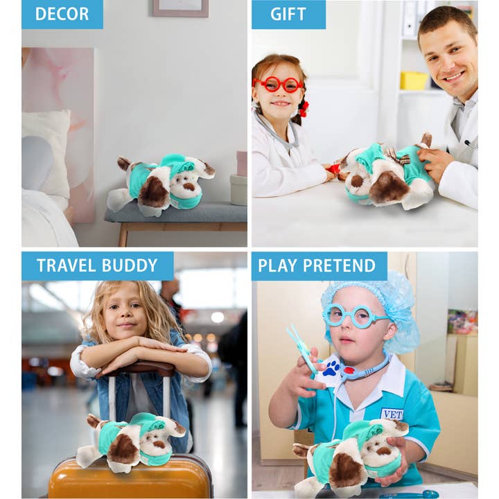 Cota Global – wholesale Fyllda/plyschleksaker - Barn och baby – Plyschdoktor - Supersoft plysch - Liggande hund