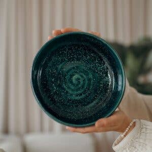 djup tallrik magisk grön för wholesale av Töpferei am Wald