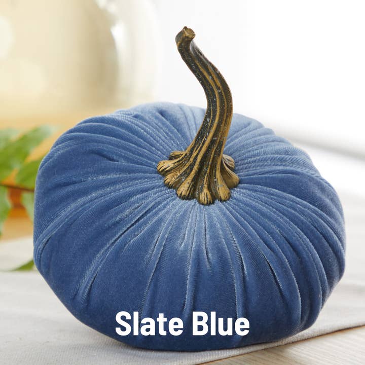 Your Heart's Content - Wholesale Decorative Tabletop Object - Pumpkin Large Velvet, Fall Mantel Decor, Halloween Table18